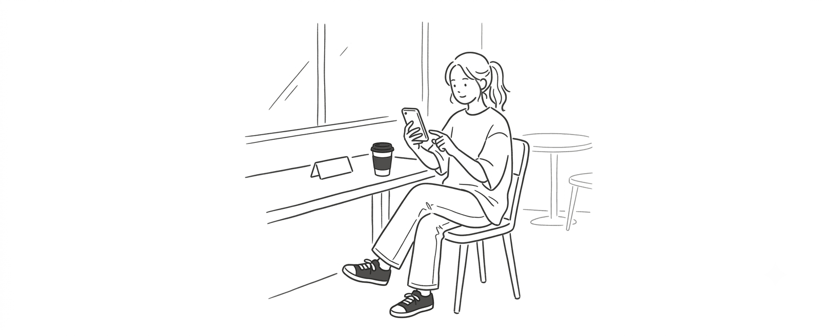 スマートフォンからご予約の日時を選ぶ様子